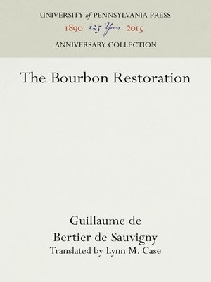 cover image of The Bourbon Restoration